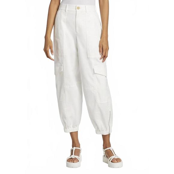 NEW ATM washed cotton twill cargo pant in chalk